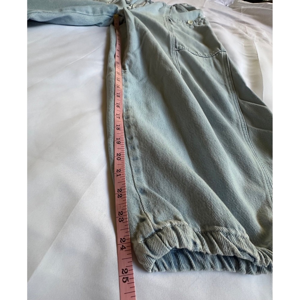 We The Free Free People Barrel Bright-Eyed Low-Slung Jeans in Moonstone Blue M - Picture 8 of 14